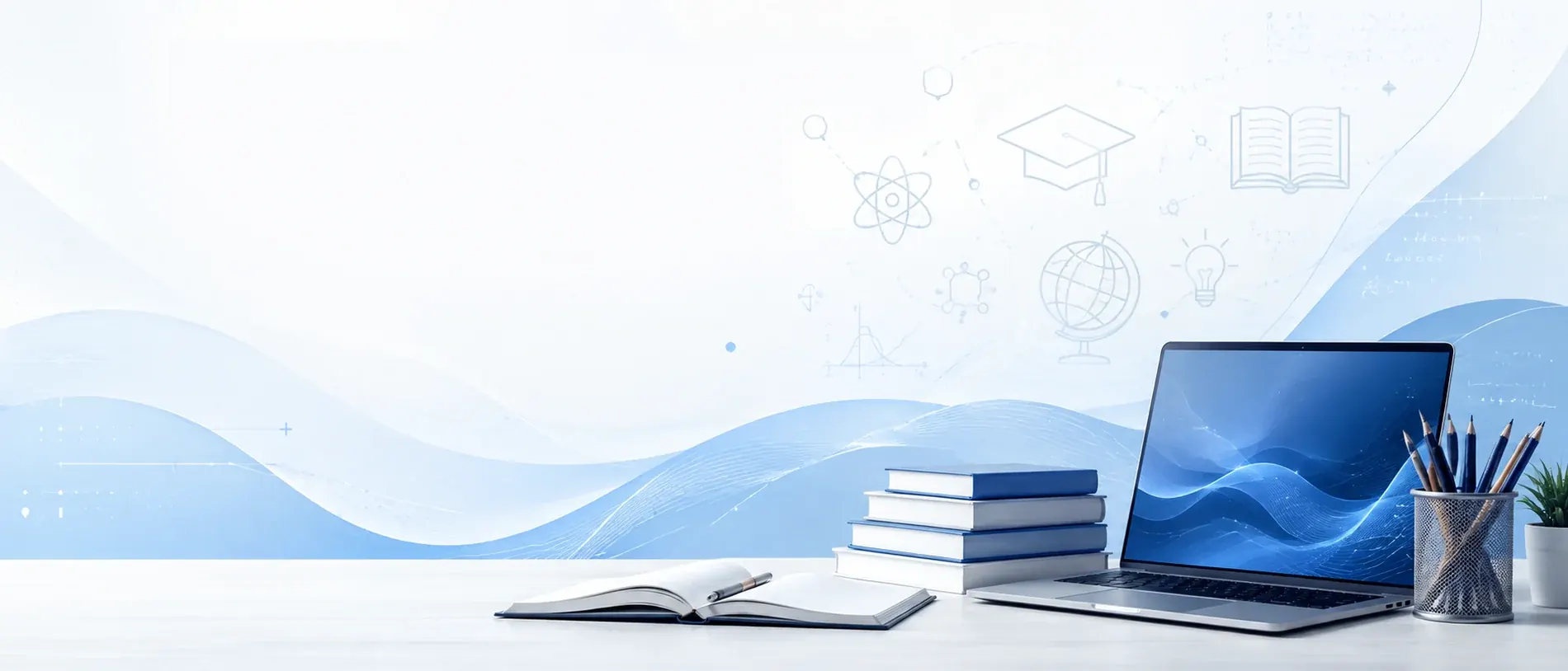 Academic workspace representing teaching and student research